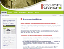 Tablet Screenshot of geschichtswerkstatt-goettingen.de